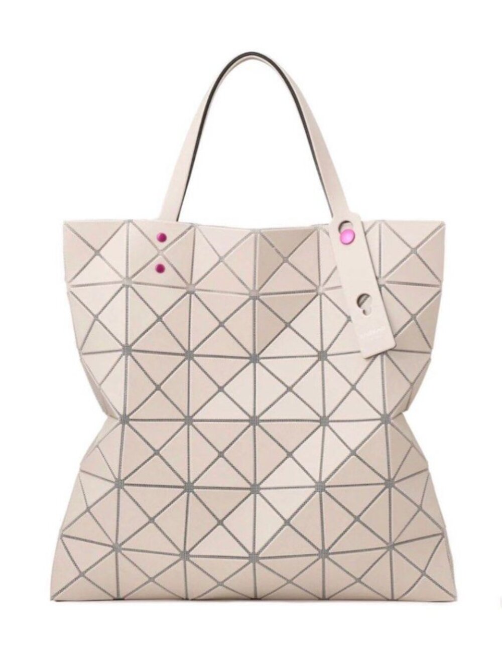 Issey Miyake Platinum Glossed Tote